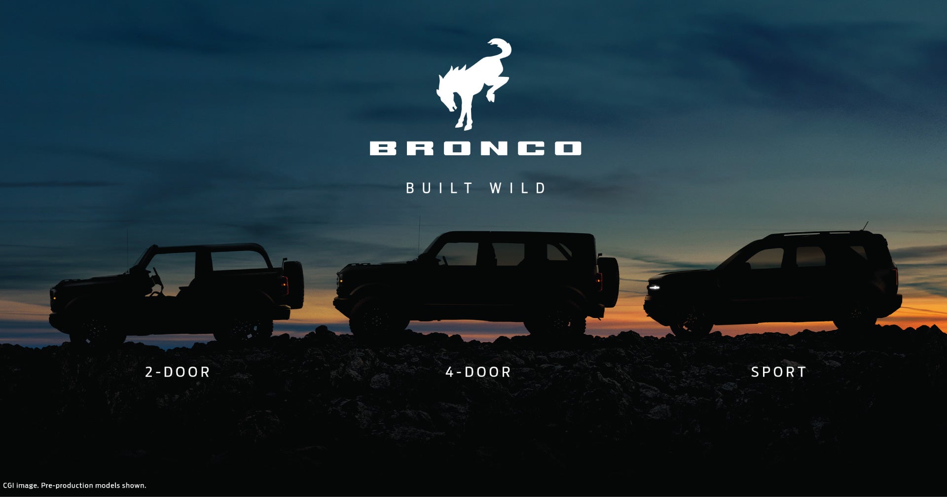 Ford Bronco Family 3 SUV Lineup