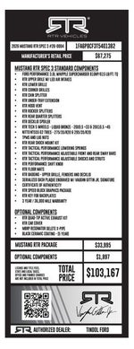 2026 Ford Mustang RTR SPEC 3 SC SUPERCHARGED