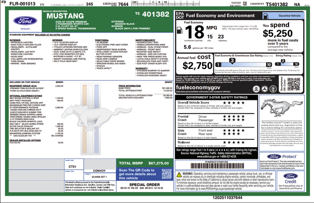 2026 Ford Mustang RTR SPEC 3 SC SUPERCHARGED