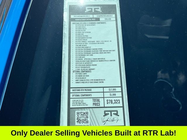 2025 Ford Mustang RTR SPEC 2