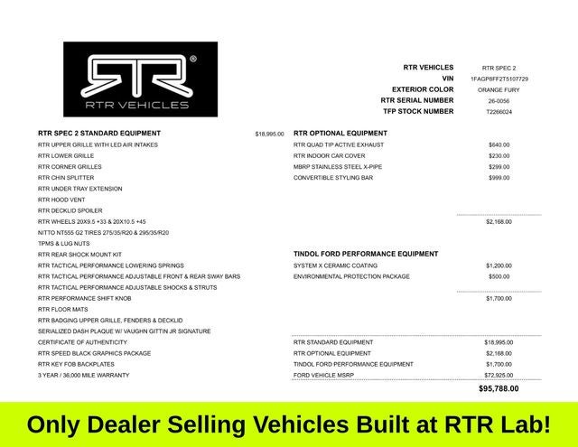 2026 Ford Mustang RTR SPEC 2 CONVERTIBLE