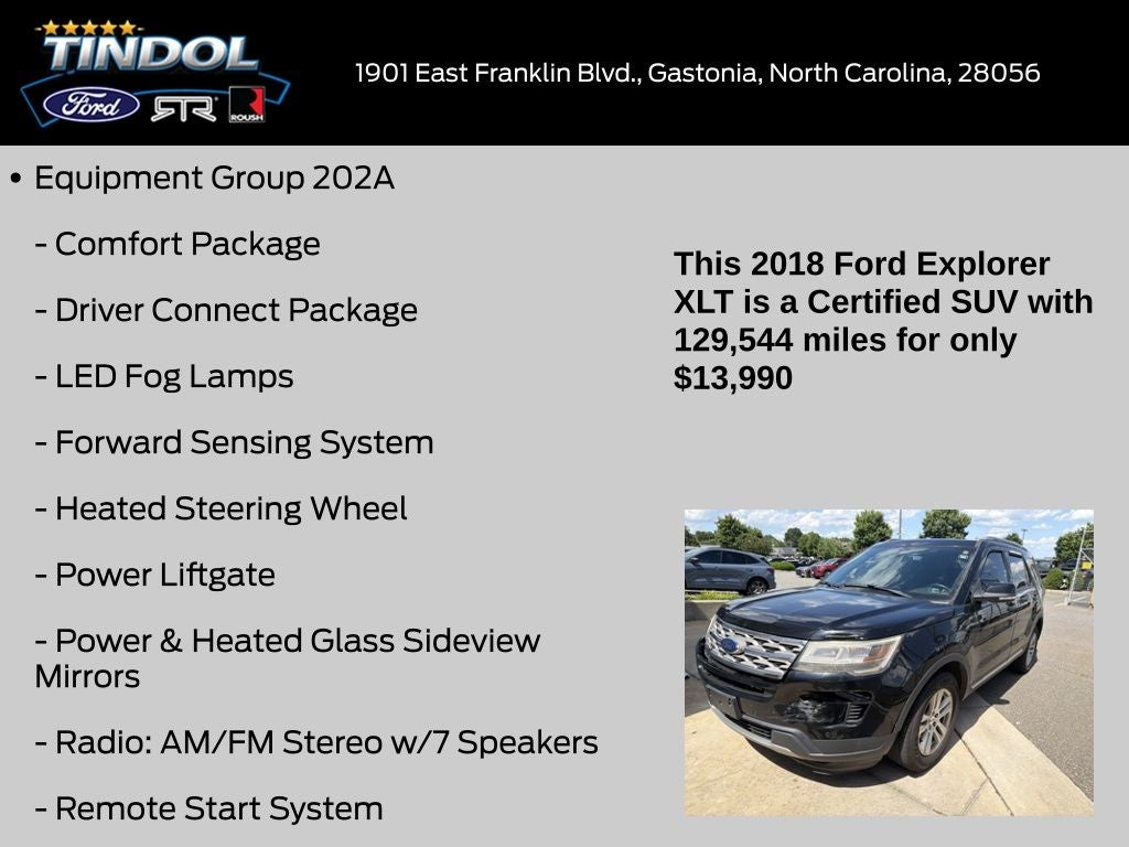 2018 Ford Explorer XLT