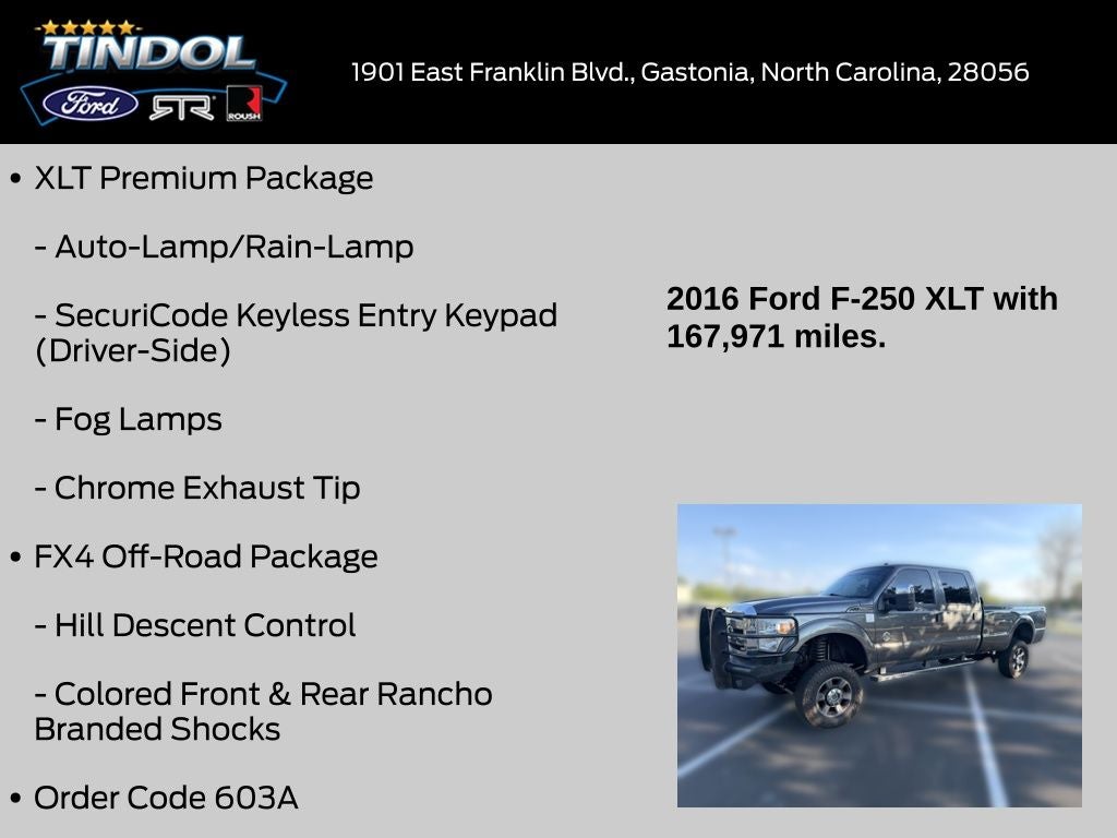 2016 Ford F-250SD XLT