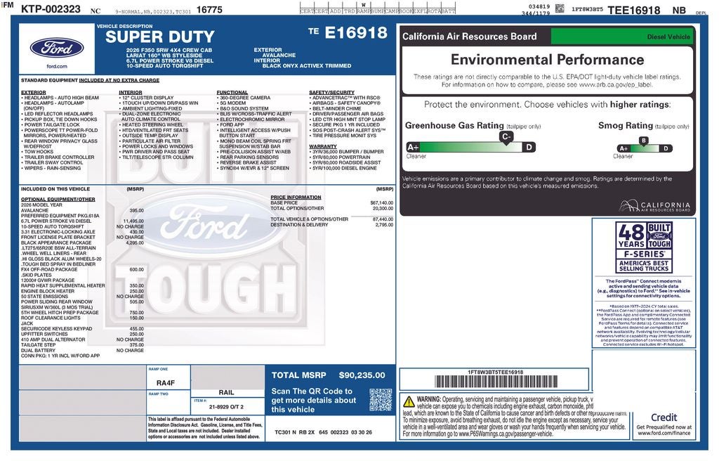 2026 Ford F-350SD Lariat