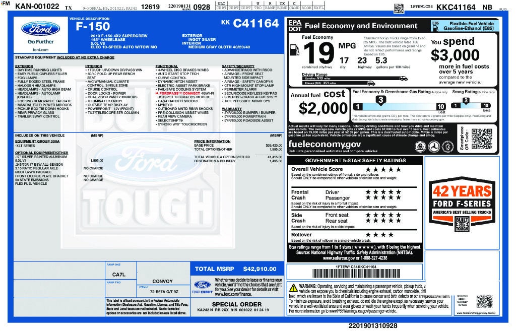 2019 Ford F-150 XLT