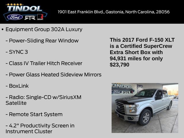 2017 Ford F-150 XLT