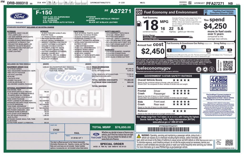 2023 Ford F-150 Platinum