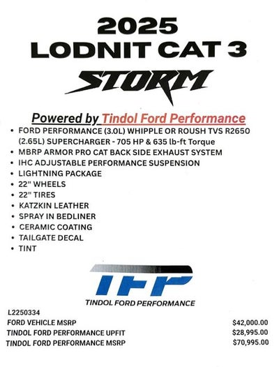 2025 Ford F-150 LODNIT STORM CAT 3 SC