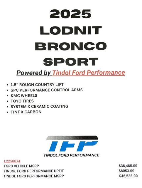 2025 Ford Bronco Sport LODNIT MONSTER
