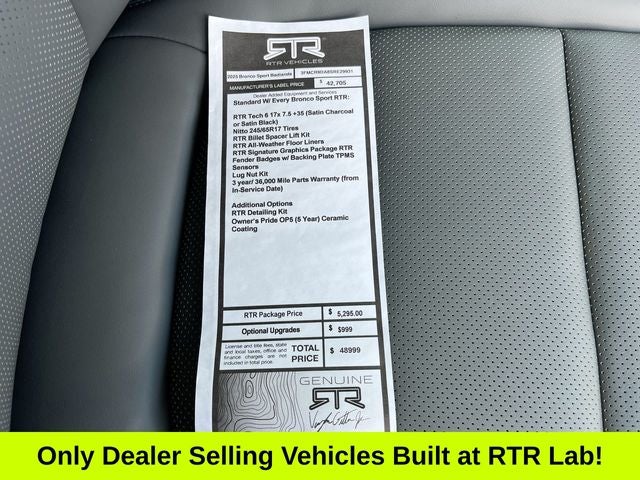 2025 Ford Bronco Sport RTR BADLANDS