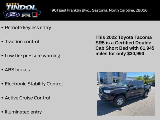 2022 Toyota Tacoma SR5