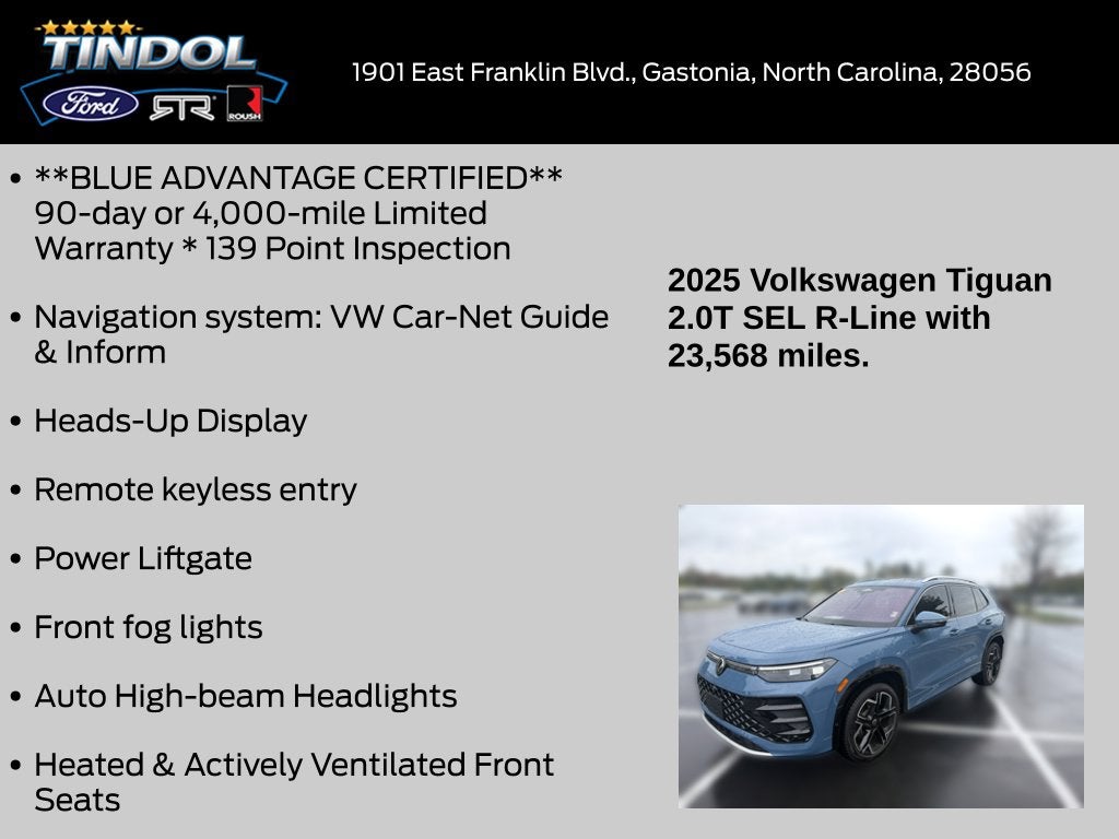2025 Volkswagen Tiguan 2.0T SEL R-Line