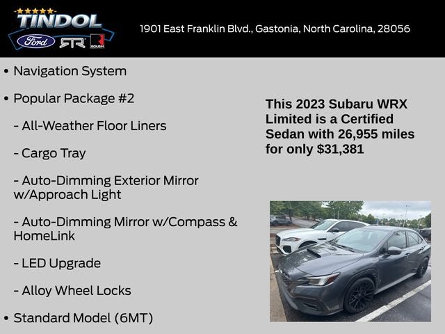 2023 Subaru WRX Limited