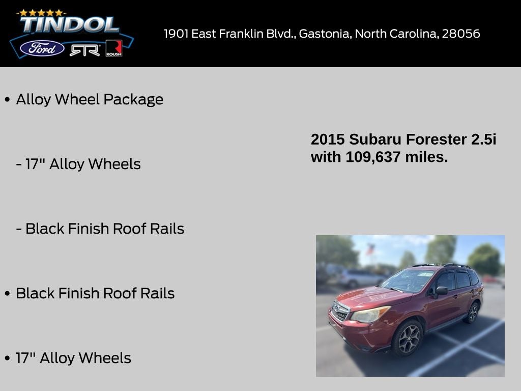 2015 Subaru Forester 2.5i