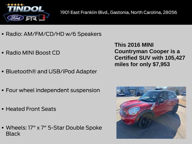 2016 MINI Countryman Cooper