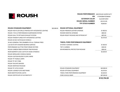 2026 Ford Super Duty ROUSH F-250 CORPORATE DEMO