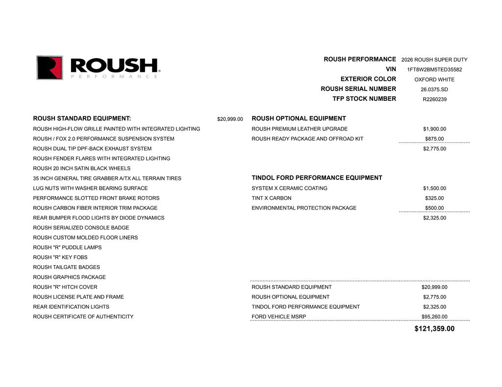 2026 Ford Super Duty ROUSH F-250