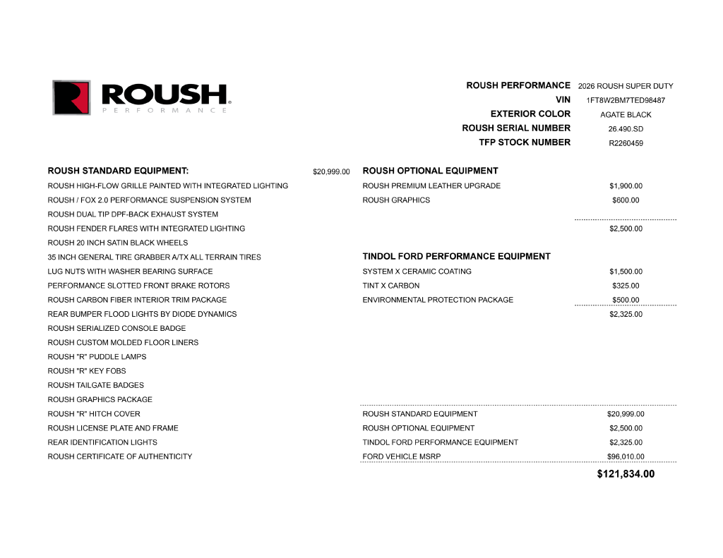 2026 Ford Super Duty ROUSH F-250 Corporate Demo
