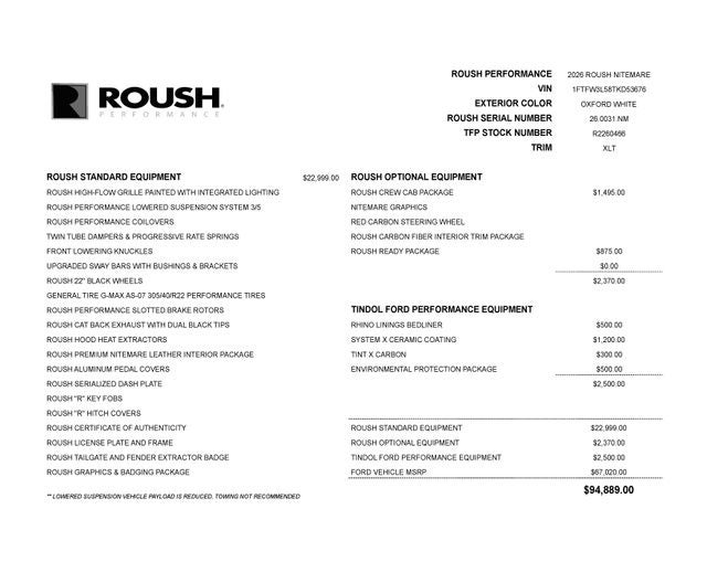 2026 Ford F-150 ROUSH F-150 NITEMARE