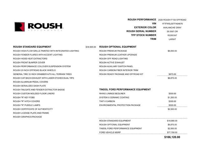 2026 Ford F-150 ROUSH F-150 OR