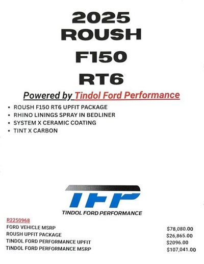 2025 Ford F-150 ROUSH F-150 RT6