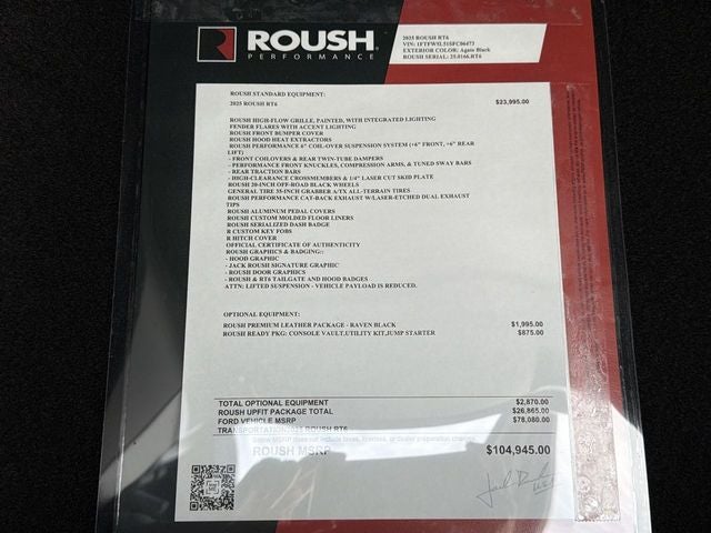 2025 Ford F-150 ROUSH F-150 RT6