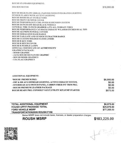 2026 Ford F-150 ROUSH F-150