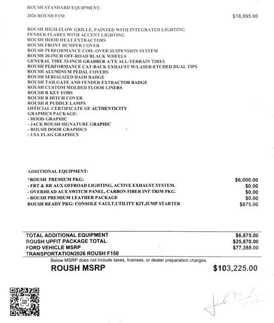 2026 Ford F-150 ROUSH F-150