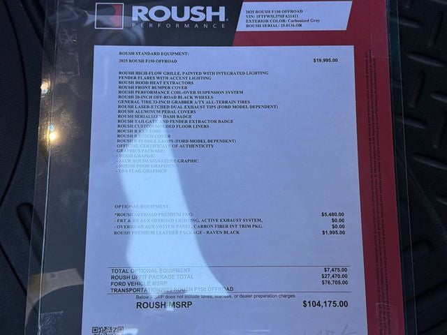 2025 Ford F-150 ROUSH F-150 Corporate Demo