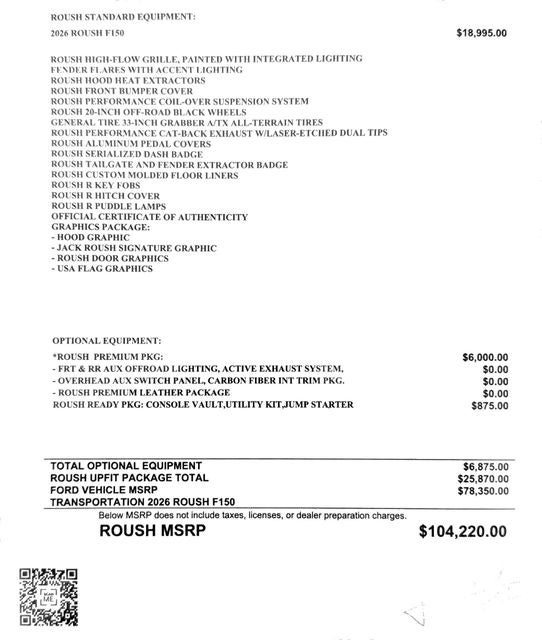 2026 Ford F-150 ROUSH F-150