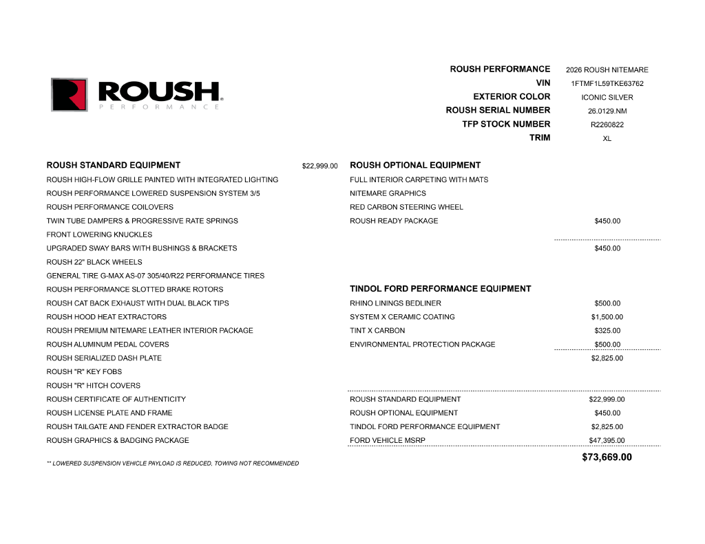 2026 Ford F-150 ROUSH F-150 NITEMARE