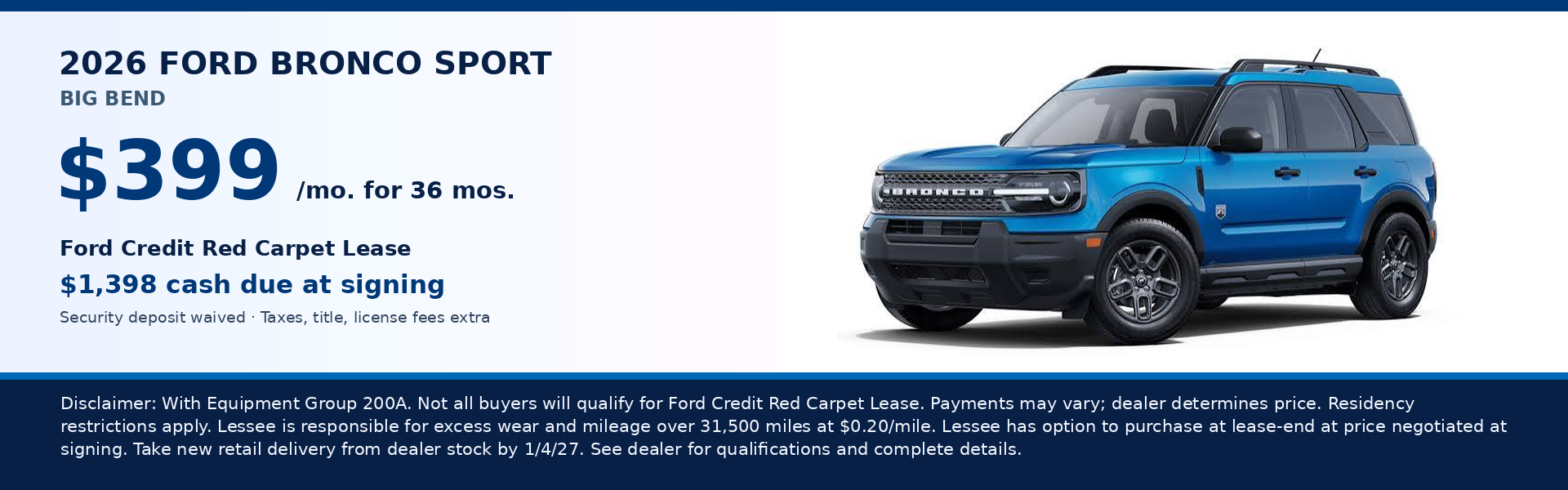 Tindol Ford Bronco Sport Offer