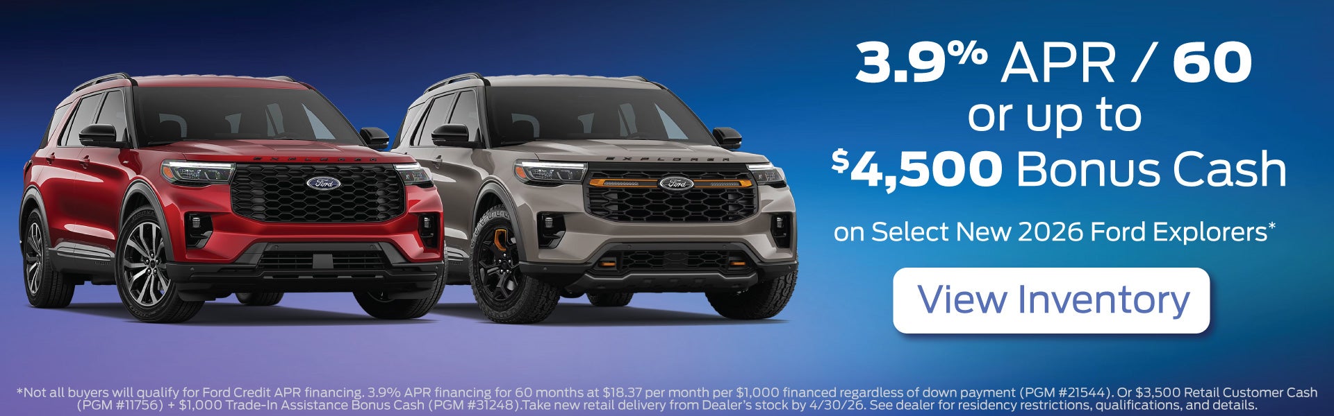 2026 Ford Explorer Offers