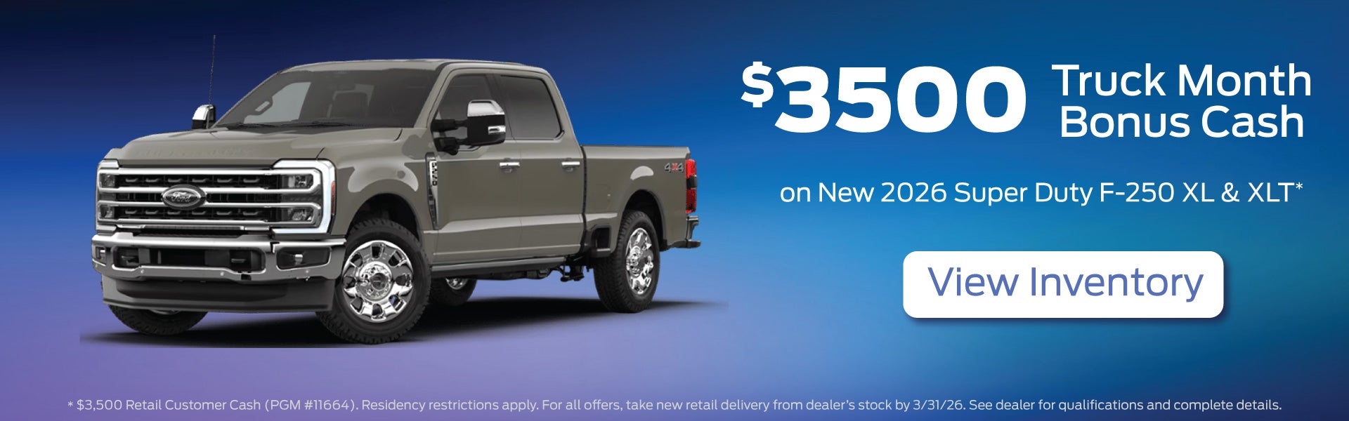 Ford Super Duty Offer 3-31-2026