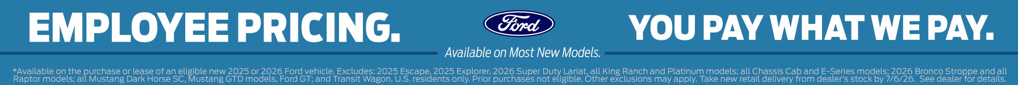New Ford Offer
