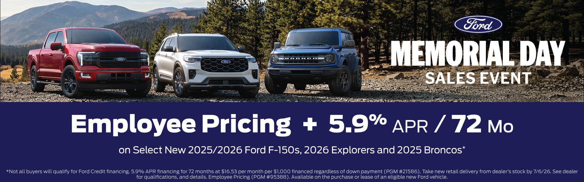 Ford Memorial Day Sales Event